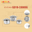 Goldsun Bộ nồi inox vung kính GD18-3306SG - nguồn cảm hứng cho người nội trợ
