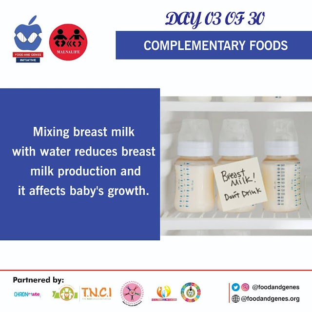 Don't mix breastmilk with water