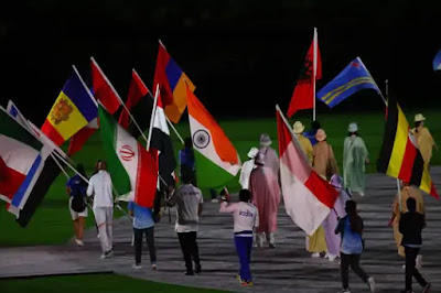 समापन समारोह में भारत के ध्वजवाहक बजरंग पुनिया रहे समापन समारोह में भारत के ध्वजवाहक बजरंग पुनिया रहे | Tokyo 2020