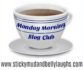 Sticky mud & Belly laughs Monday morning Blog club logo.