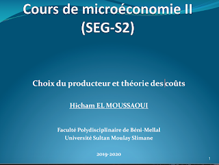 Cours Microéconomie s2 - Producteur