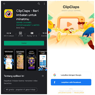 Unduh dan registrasi Aplikasi Clipclaps terbaru