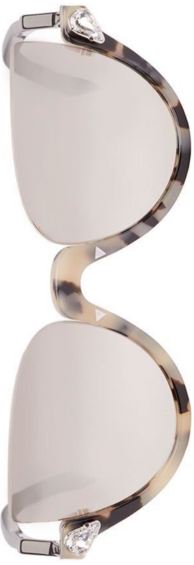 Fendi Blink Half-Rim Crystal Cat-Eye Sunglasses