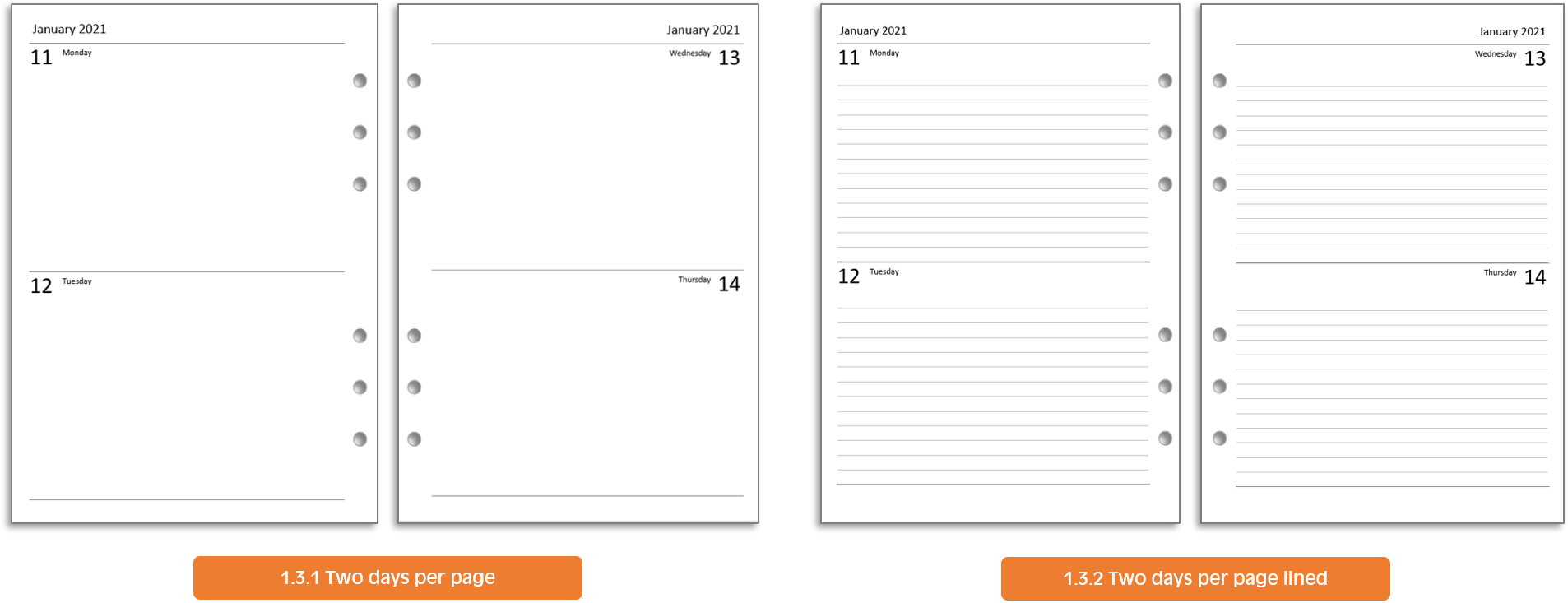 My Life All in One Place: Free 2021 Filofax calendar (diary) downloads ...