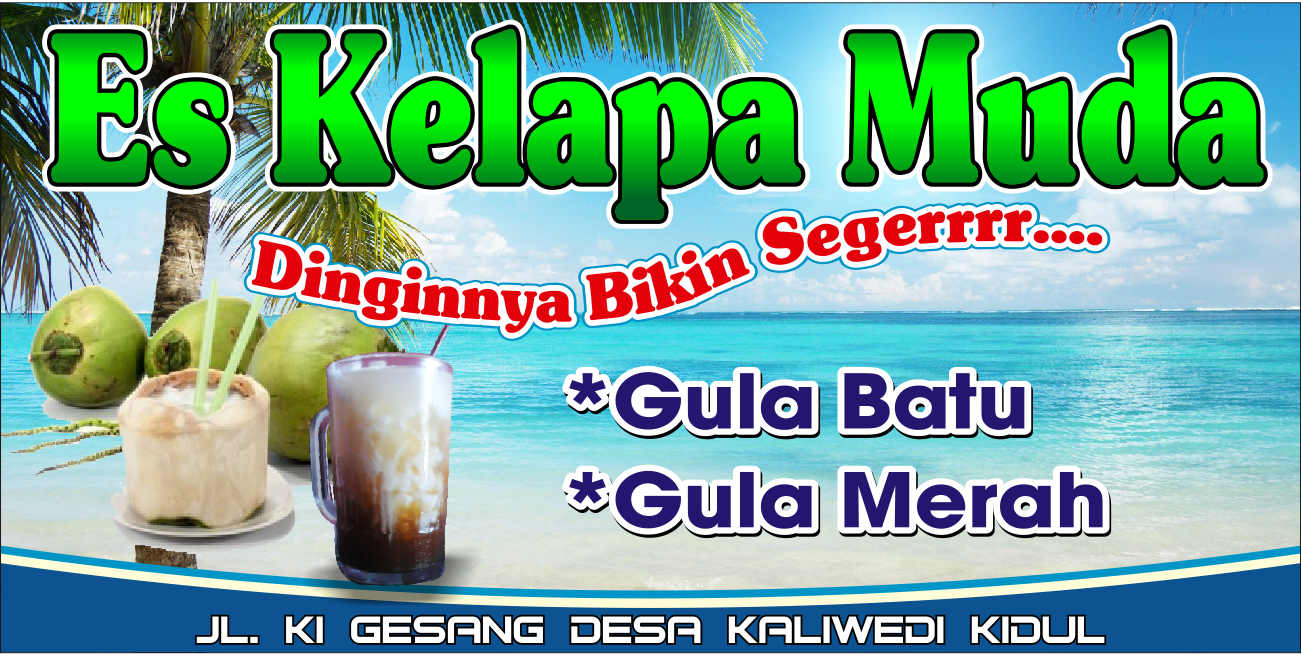 3 Contoh Banner Spanduk Es Kelapa Muda cdr BannerSpanduk