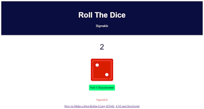 How to Make a Dice Roller Using HTML, CSS and JavaScript