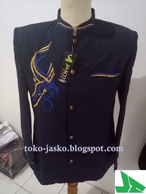 Jasko Bordir Kaligrafi Navy Jasco Tasik