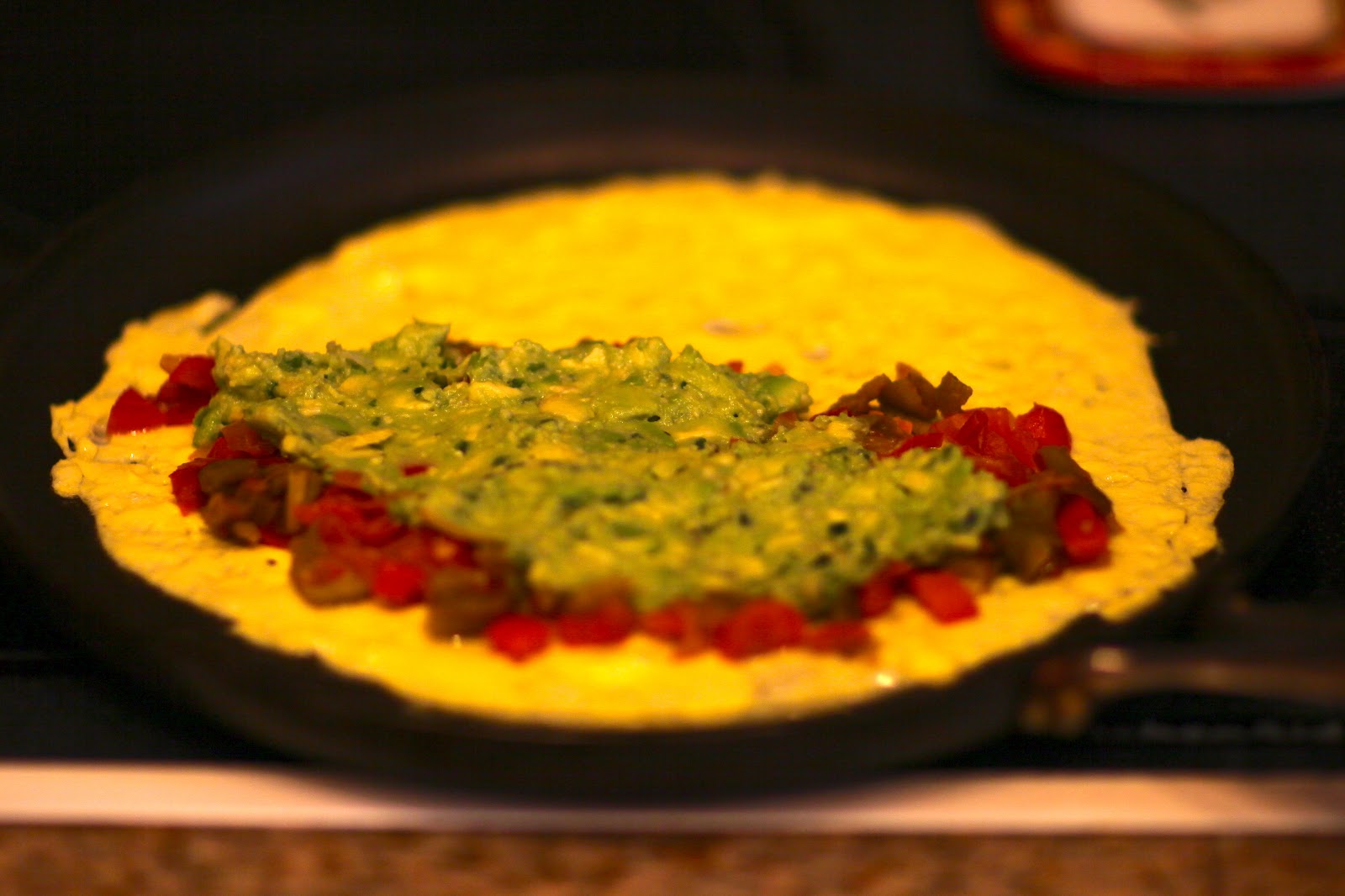 Heart Healthy Gourmet Cooking Hatch Chili Avocado Omelets with Egg Beaters