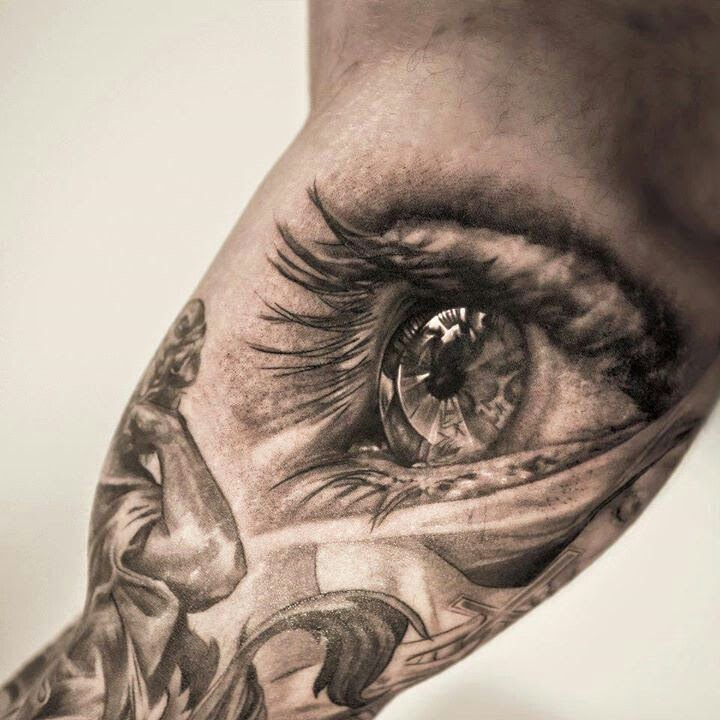 Women Eye Tattoo Designs on Arm, Arm Tattoo of Women Eye, Designs of Women Eye Tattoos, Gorgeous Women Eye Design Tattoos, Parts, Artist,