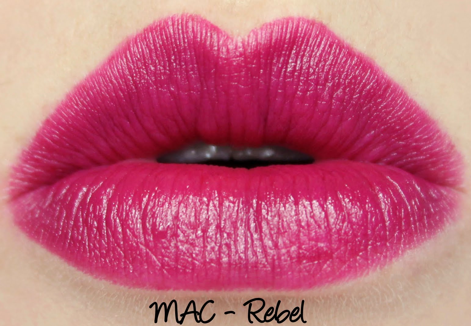 MAC Rebel lipstick swatch