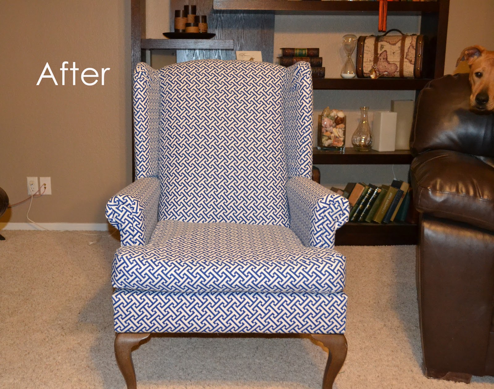 What Catie Did Reupholstered Wingback Chair