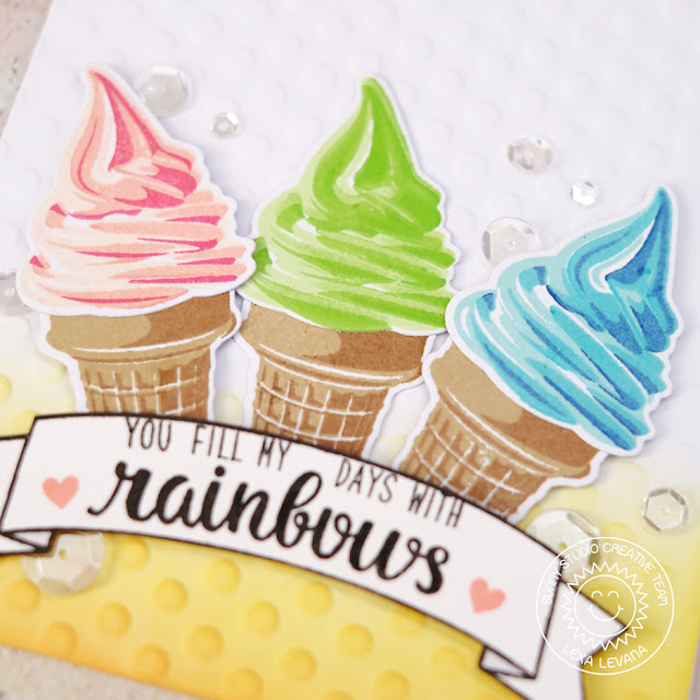 Sunny Studio Stamps: Two Scoops Ice Cream Cone Card Set by Lexa Levana