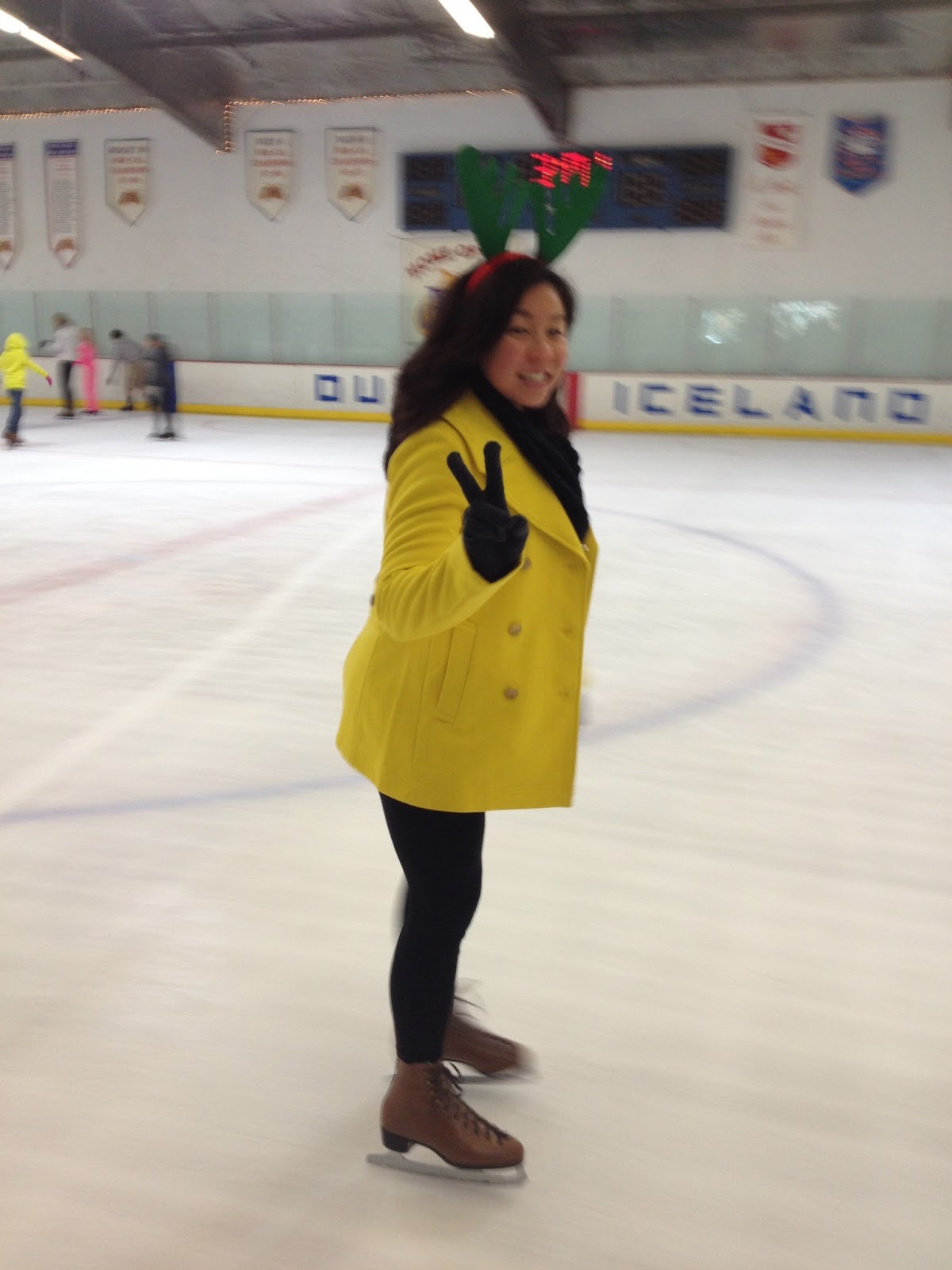 Winter Break Ice Skating, Eating Classic American Food, and Playing in