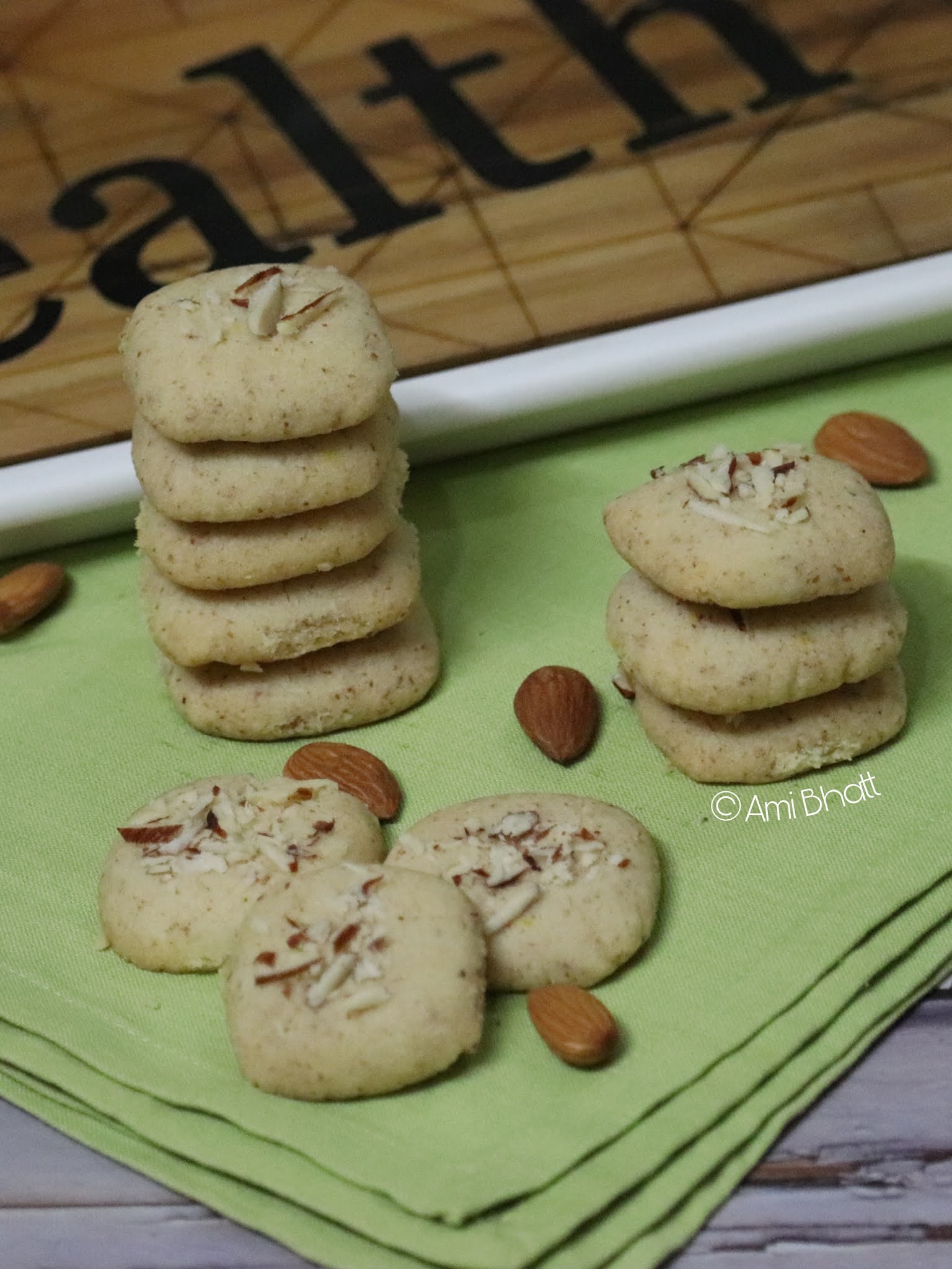 Easy Eggless Almond Butter Cookies Recipe Ami Bhatt