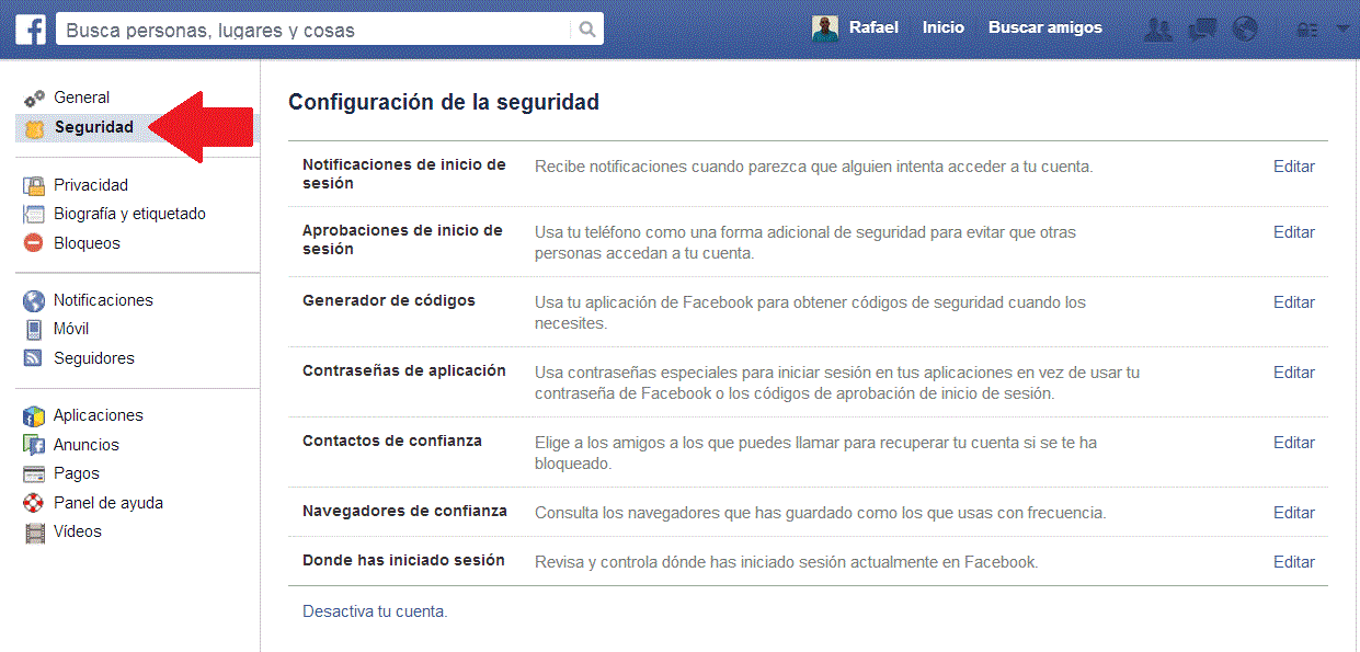 Como saber la contraseña de mi facebook