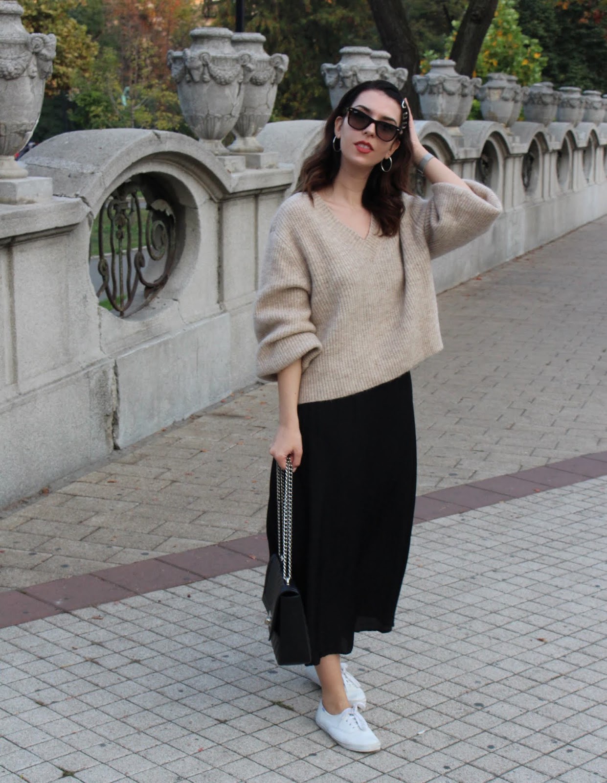 Chunky sweater/slip dress BEAUTY FINE PRINT