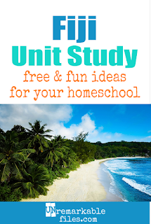 This Fiji unit study is packed with activities, crafts, book lists, and recipes for kids of all ages! Make learning about Fiji in your homeschool even more fun with these free ideas and resources. #Fiji #homeschool