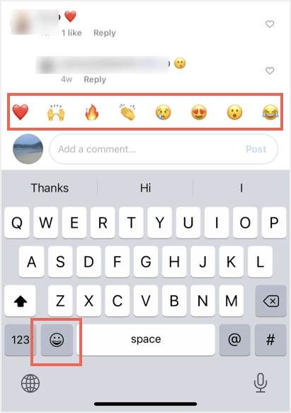  Instagram Yorumlarında Emoji