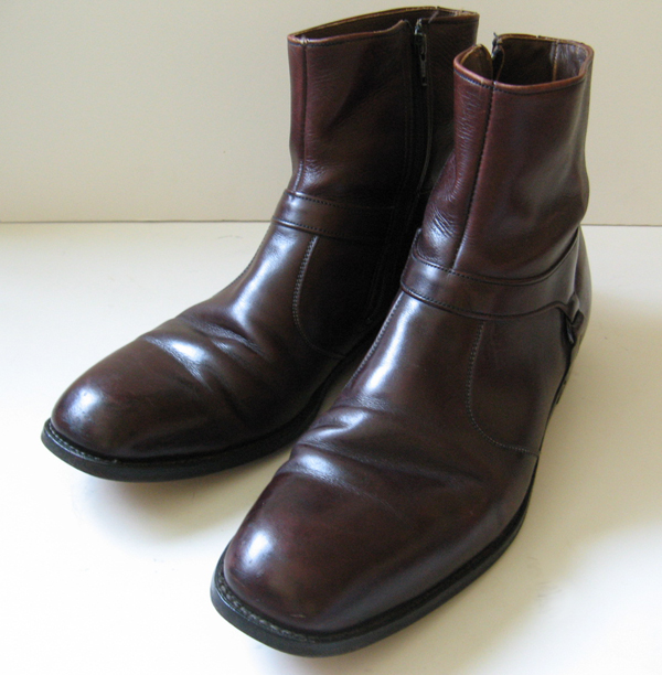 MEN'S LEATHER VINTAGE BROWN LEATHER BOOTS MENS SIZE 10