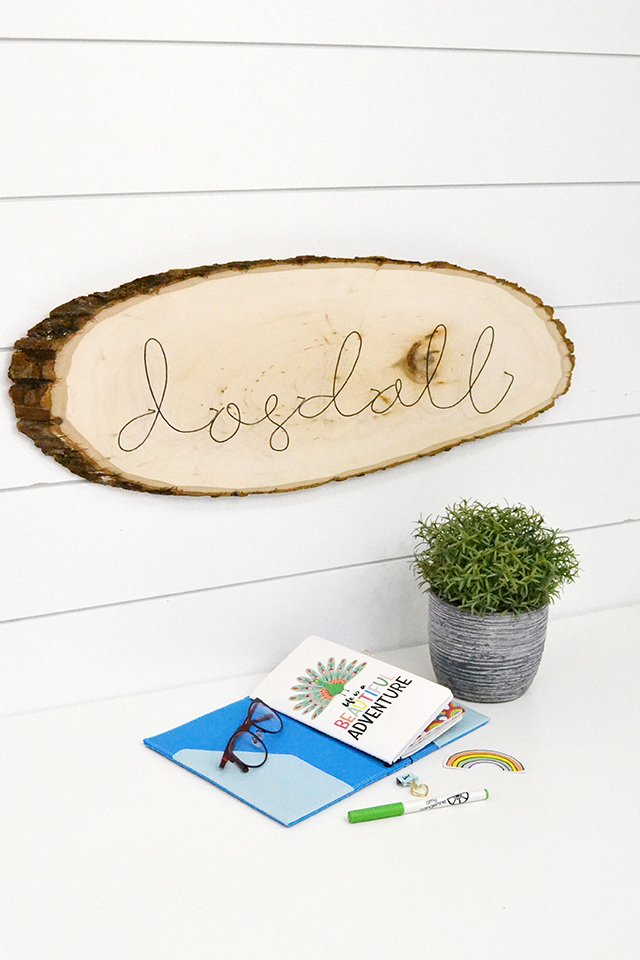 Aly Dosdall: how to make a wire wall art sign