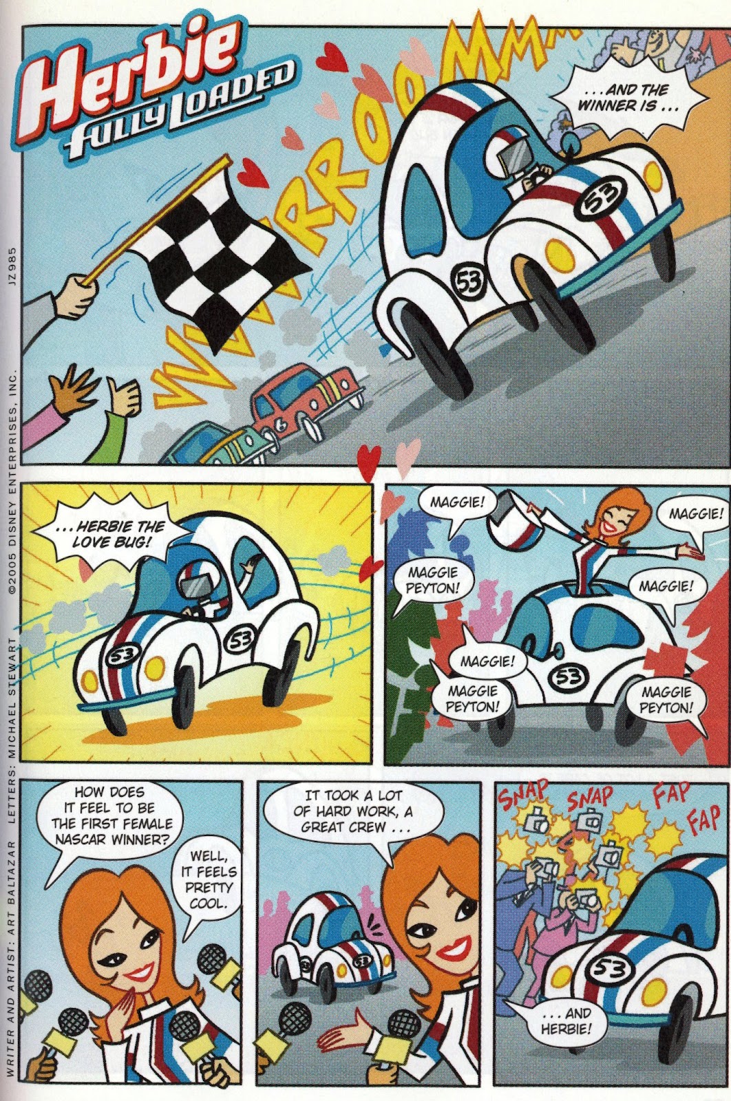 Daily Disneyana Disney Adventures Comic Zone Herbie Fully Loaded