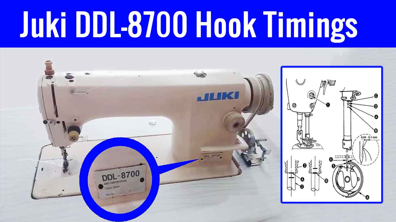 Juki DDL8700 Hook Timings How to time the hook of Juki DDL8700 Juki