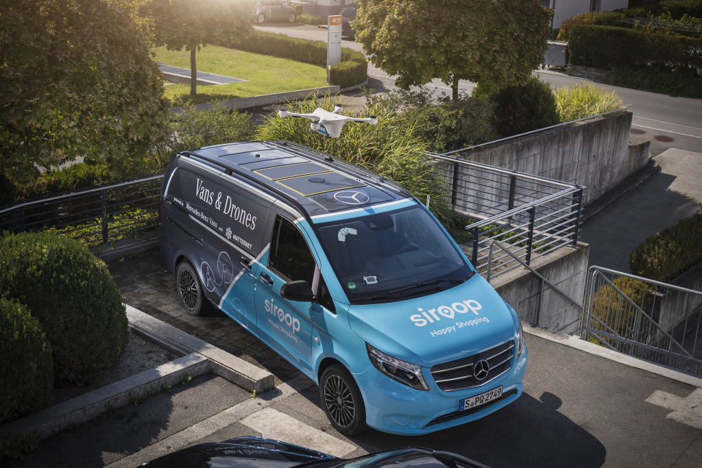Vans & Drones en Zurich MercedesBenz Vans, y siroop inician