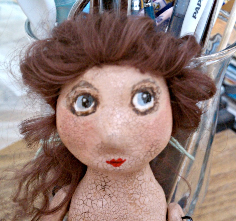 all things paper painted my first paper clay doll