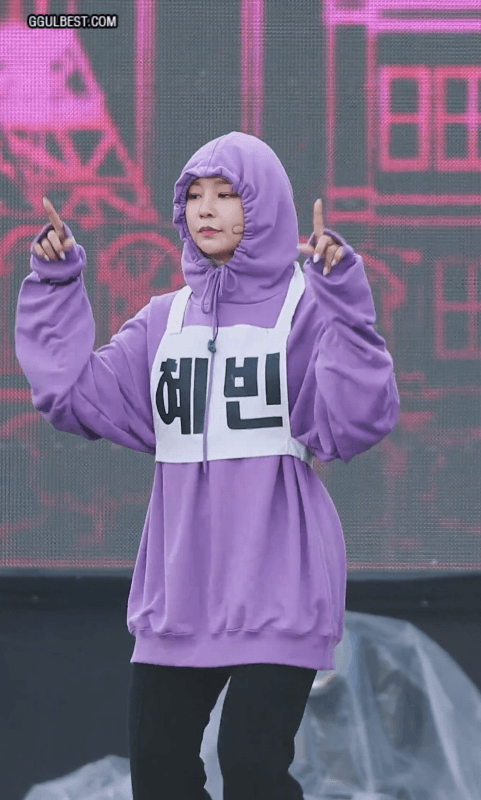 꽁꽁 싸맨 모모랜드 혜빈 리허설