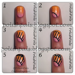 butterfly tutorial nails rainbow nail wing mini wings polish hehe much pals