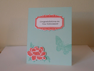 Lin's Craft Corner: Weekend Stamping - Retirement Cards