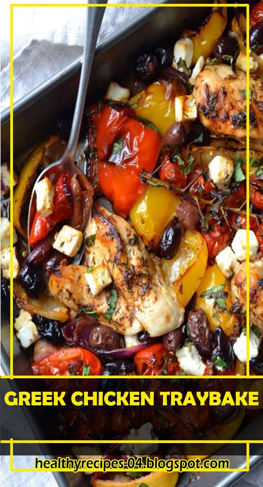 BEST RECIPES-GREEK CHICKEN TRAYBAKE | Healthyrecipes-04