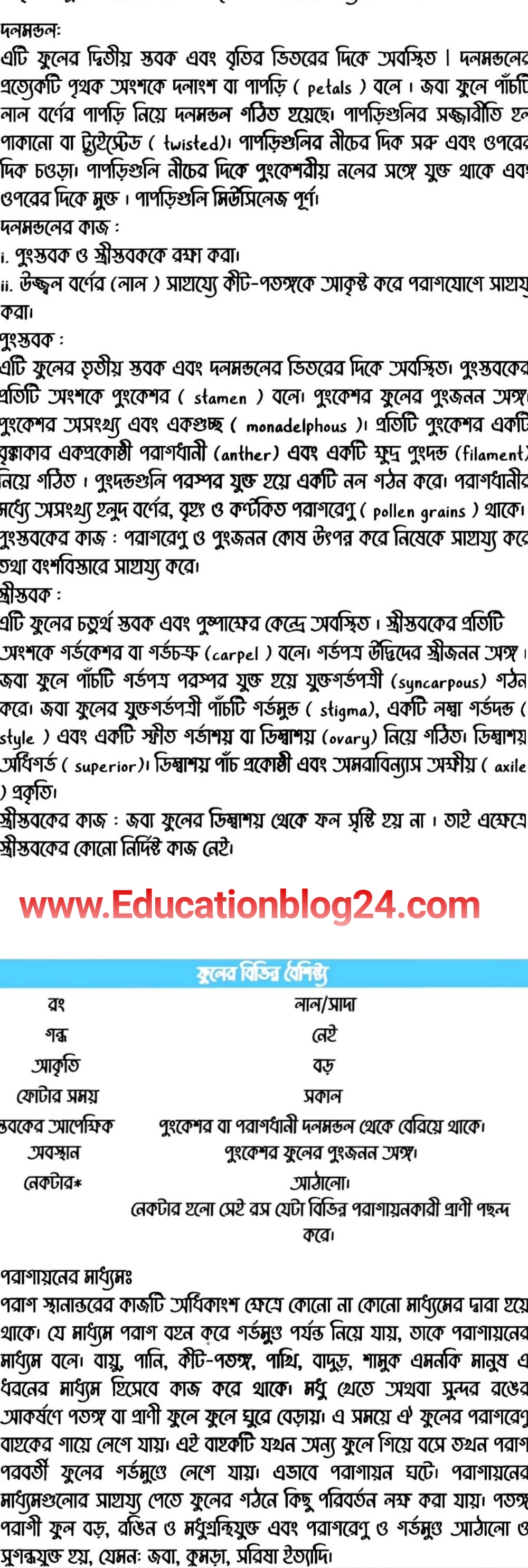 SSC Biology Assignment Answer 2021 pdf download English Version 3