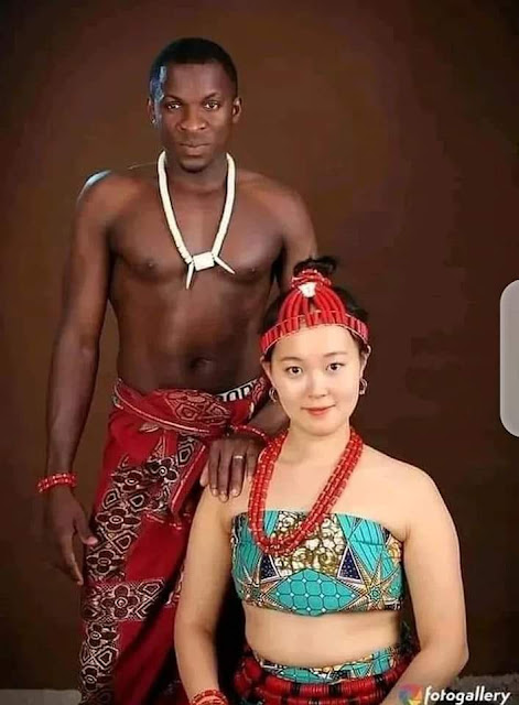 Check out the Lovely pre-wedding photos of a Nigerian man and his Korean bride