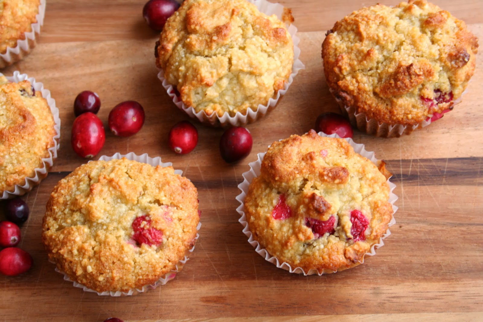 The Healthy Happy Wife Cranberry Almond Muffins (Dairy, Gluten/Grain