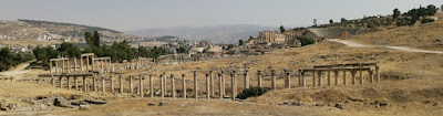 Jerash desde la parte alta de la ciudad.