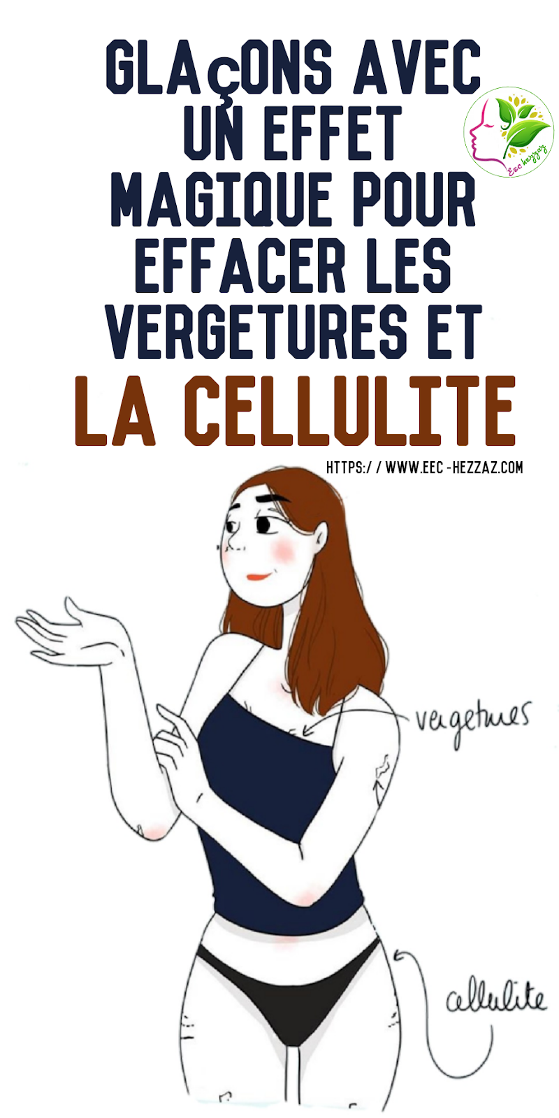 Glaçons avec un effet magique pour effacer les vergetures et la cellulite