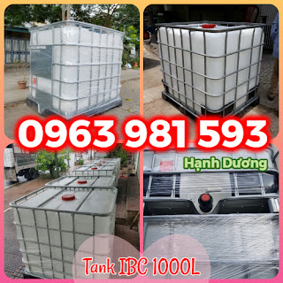 Tank IBC 1000L, bồn nhựa đựng hóa chất