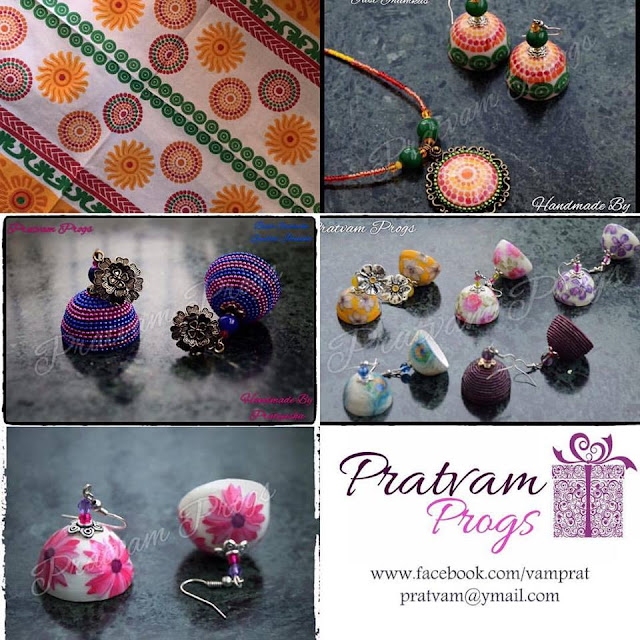 PRATVAM PROGS FAQ series Quilled Decoupage Jhumkas!!!