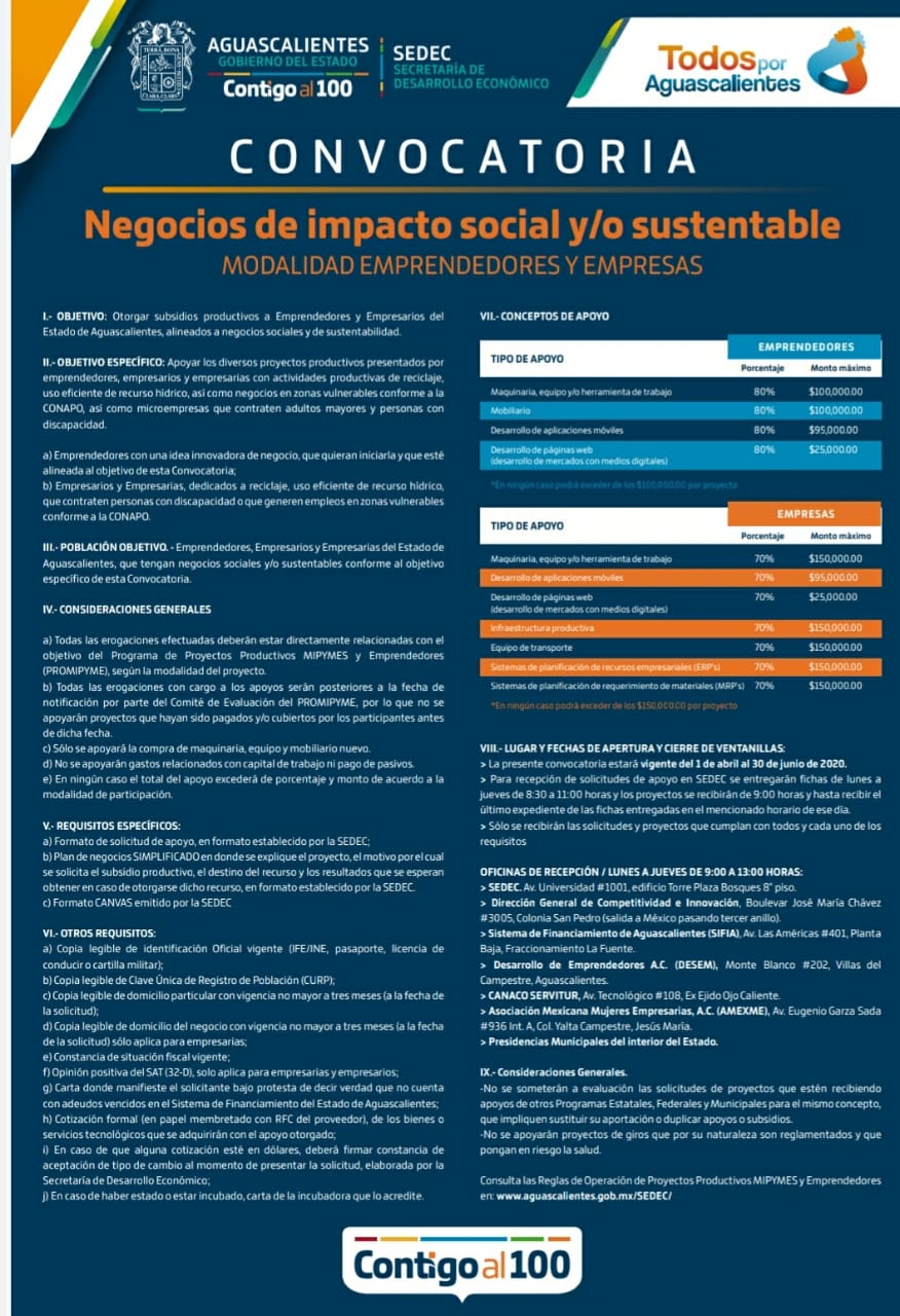 Libera Gobierno del Estado paquete de convocatorias para apoyos a