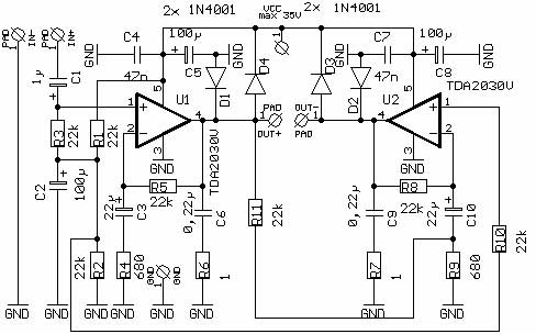 Elektro Mania: BTL TDA 2030 Single Supply