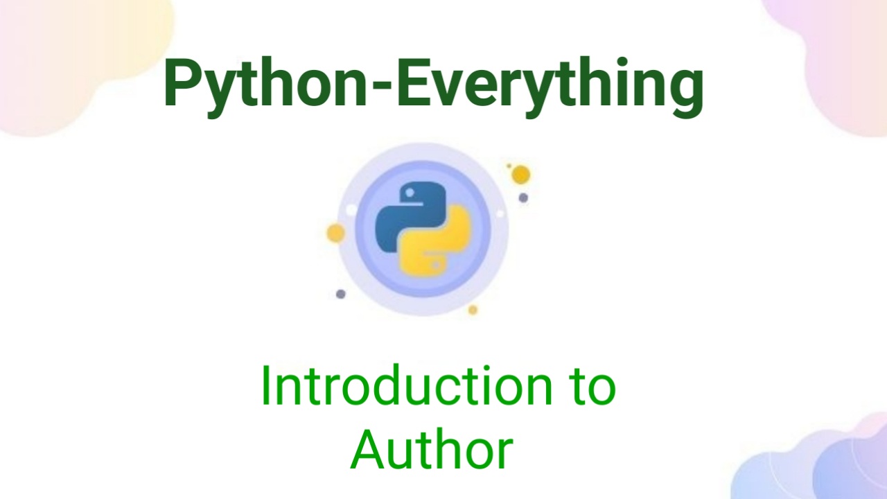 Introduction to Author & information of tutorial.