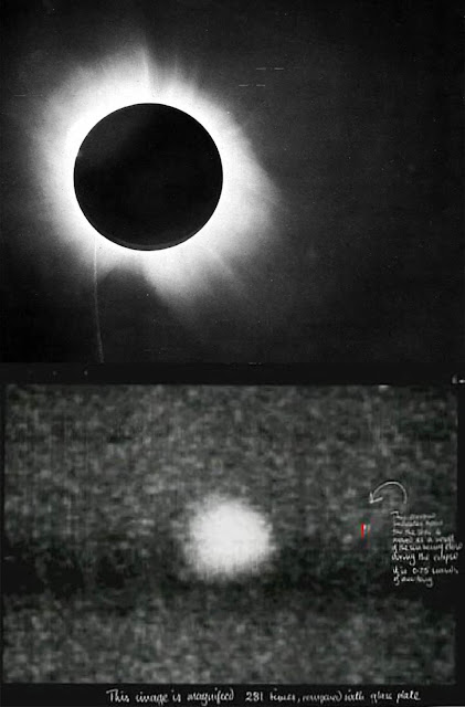 eclipse solar total de 29 de maio de 1919 - comprovação da teoria da relatividade geral de einstein - Royal Observatory - Greenwich