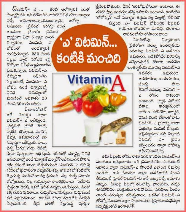 TELUGU WEB WORLD VITAMINA HEALTH TIPS FOR EYE PROTECTION IN TELUGU