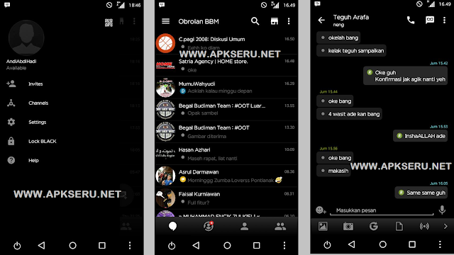 BBM Mod V2.13.1.13 Apk Black Theme BBM Mod V2.13.1.13 Apk Black Theme