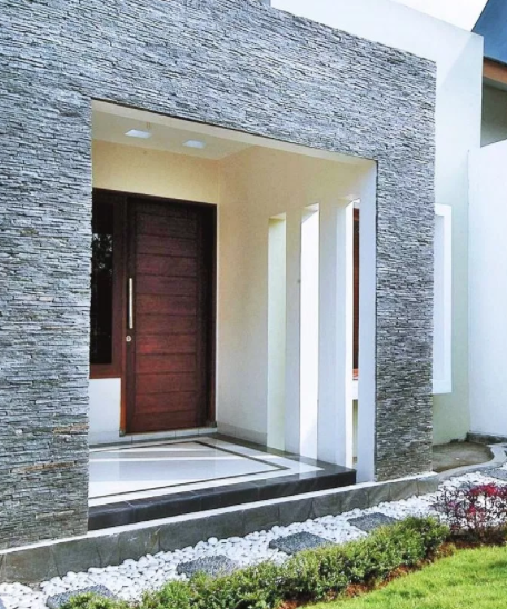 Desain Teras Rumah Minimalis Dengan Batu Alam - Hardworkingart