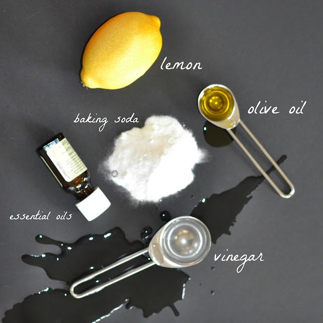 using essential oils, baking soda, lemon and vinegar to clean your home
