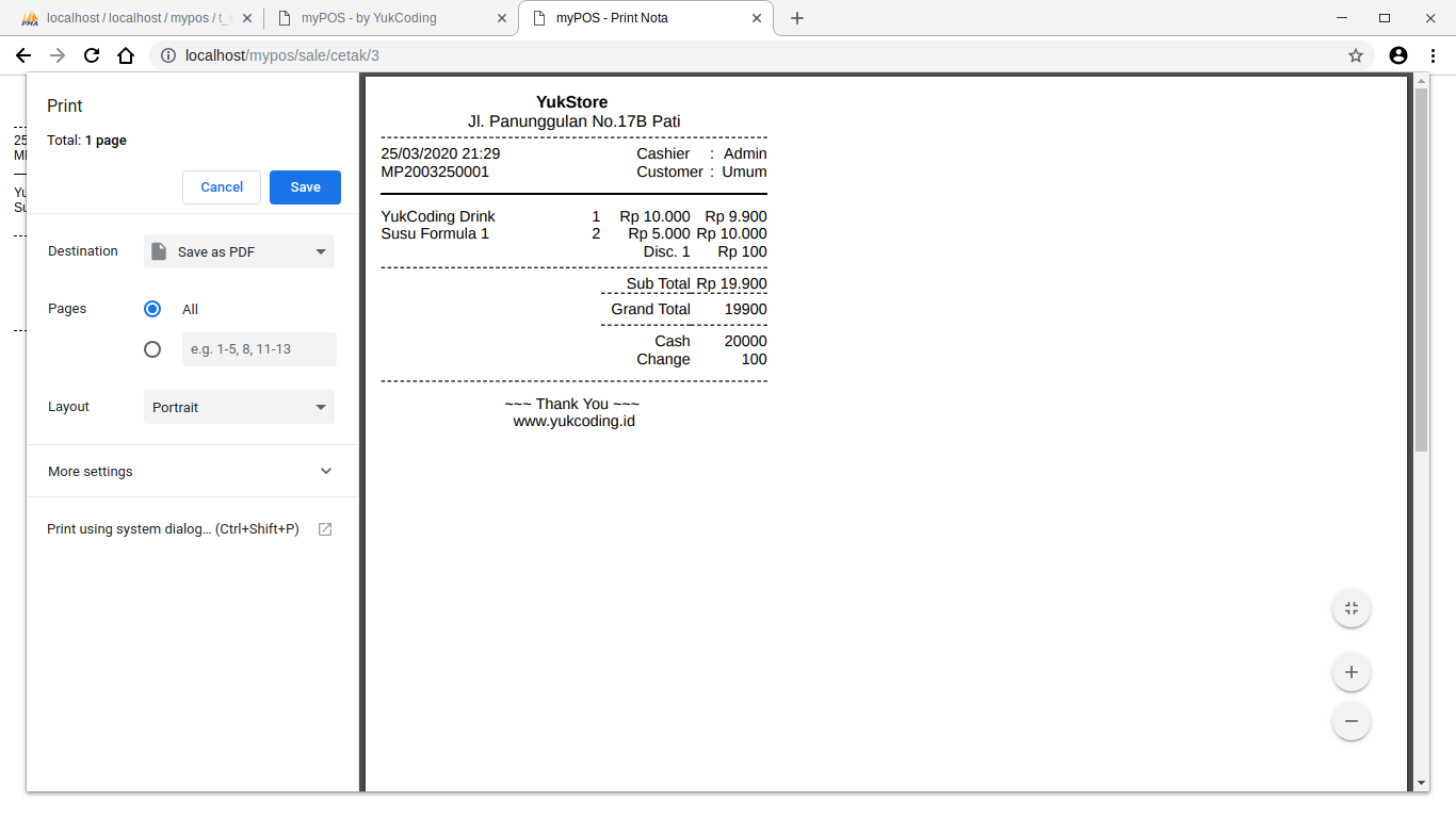 Cetak Halaman Php Ci Bangku Sekolah