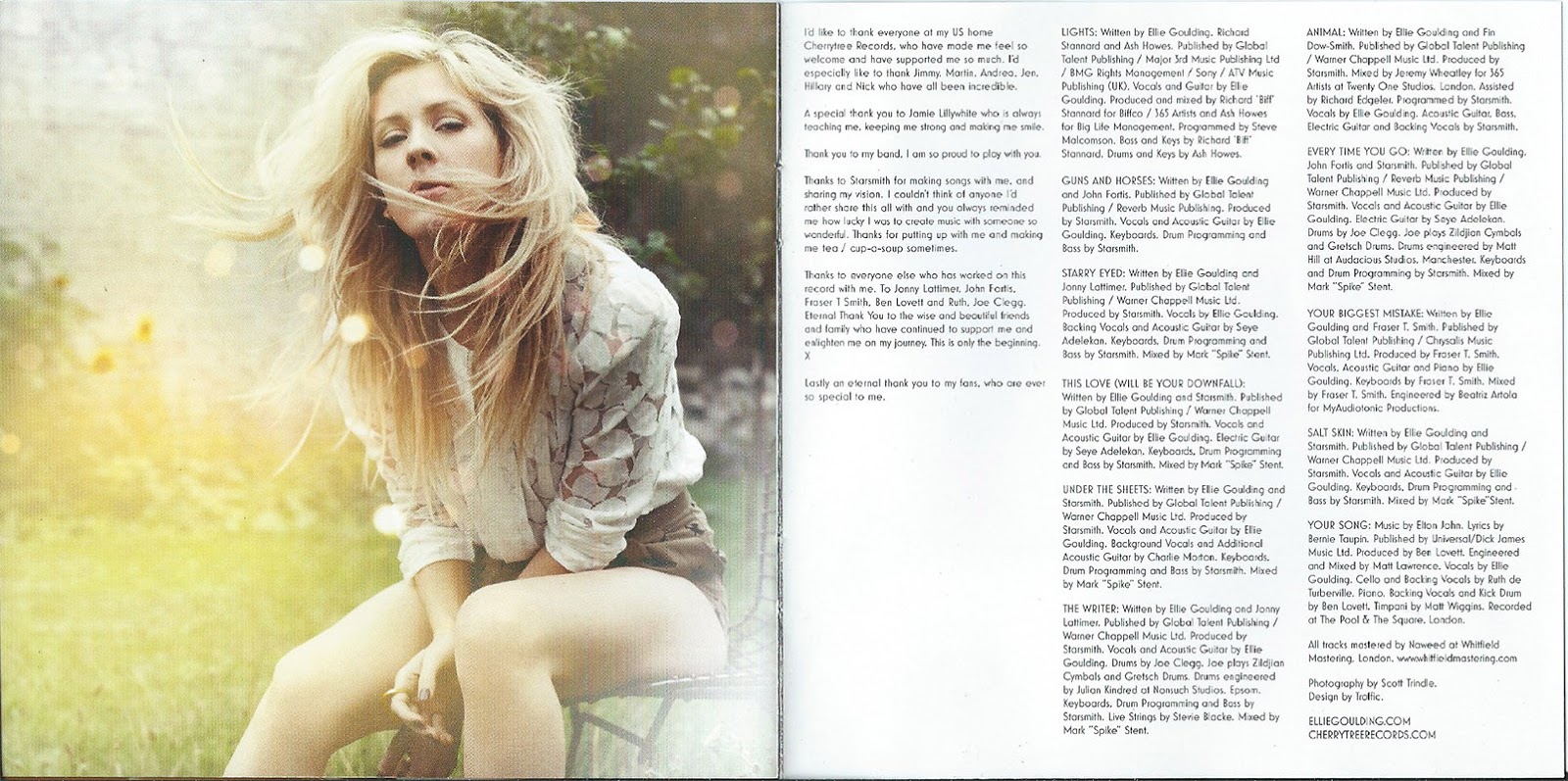 Encarte Ellie Goulding Lights (US Edition) Encartes Pop