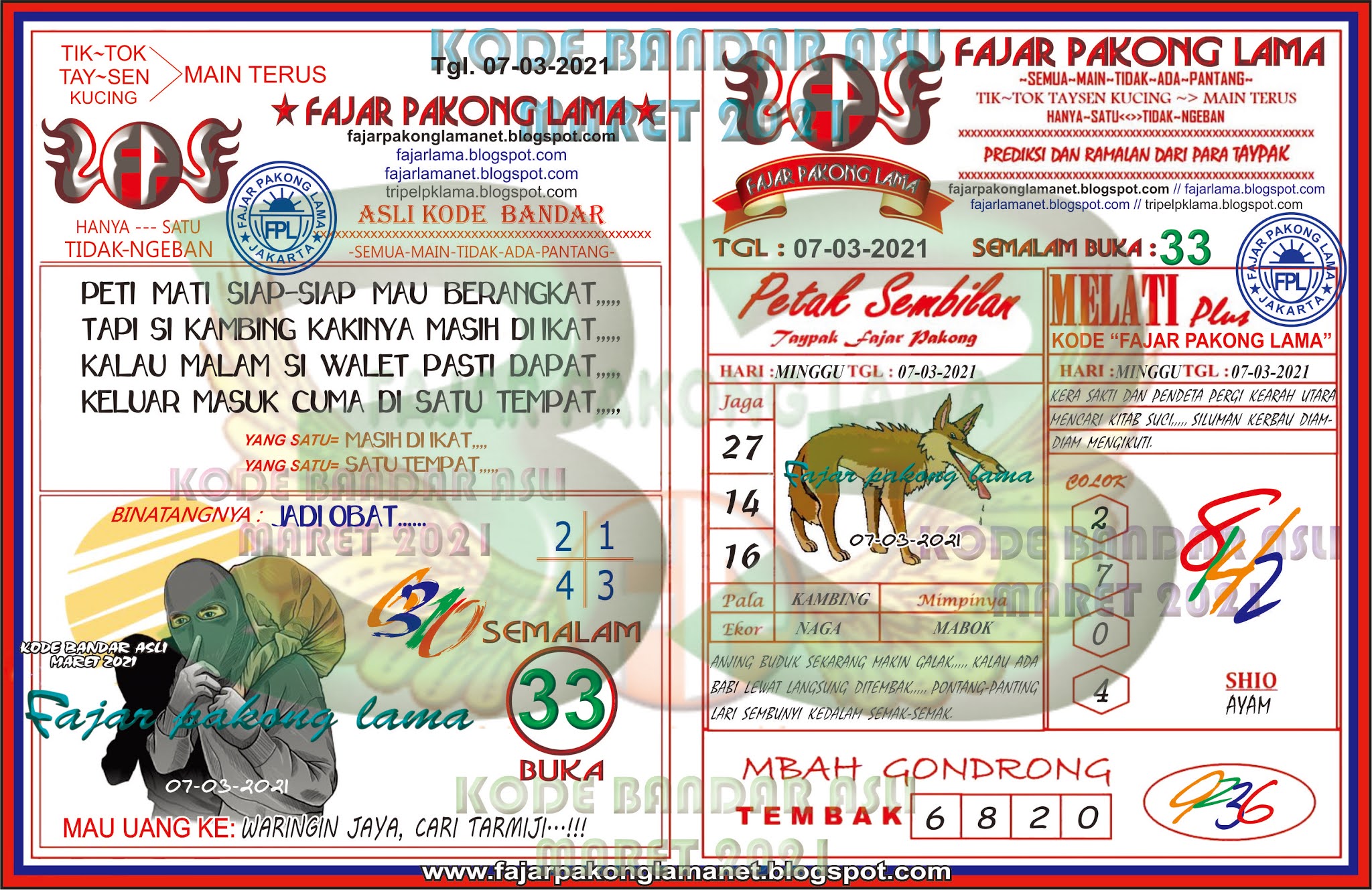 Nagasaon HK Syair Minggu 07032021 Nagasaon HK